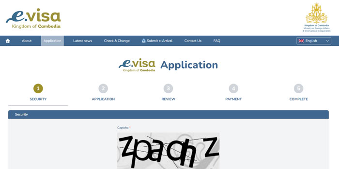 Cambodia's official website for applying e-visa Cambodia's official website for applying e-visa