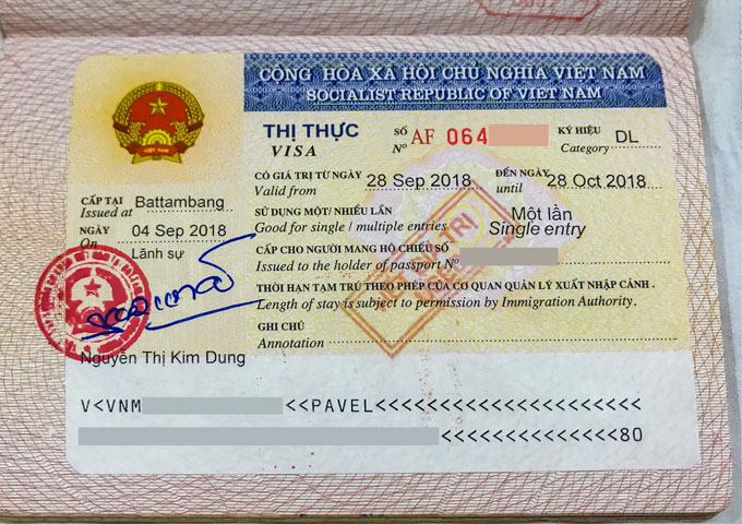 Visa for Vietnam and Cambodia Tour